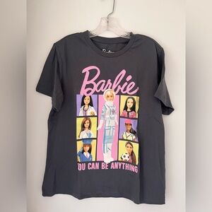 Barbie Charcoal Woman T-Shirt with Pink Accents